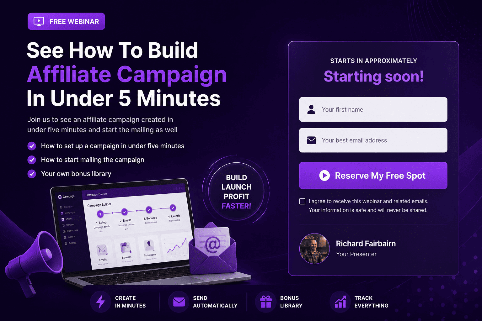 Registration page with countdown
